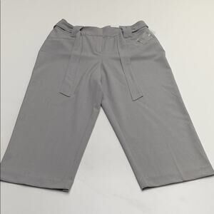 EAST 5TH Womens 12 Gray Belted Capri Pant